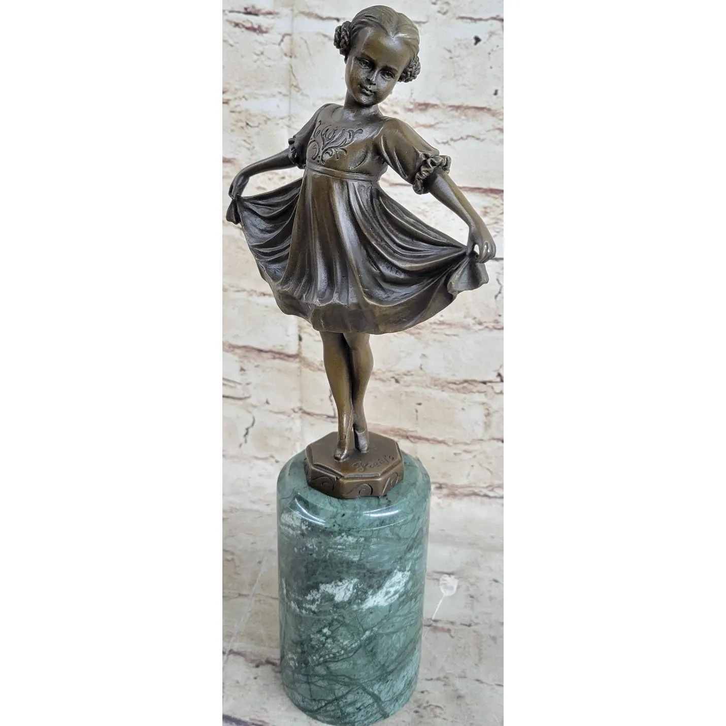 Ballerina irl Ballet Dancer Child Bronze Sculpture Statue Figure On