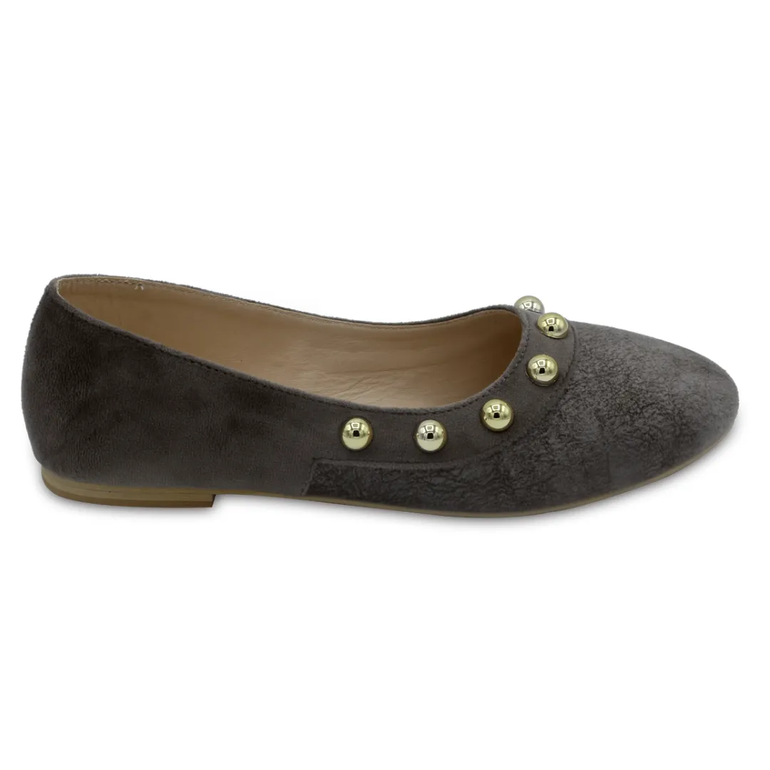 Ballet - Black Flats with Studs