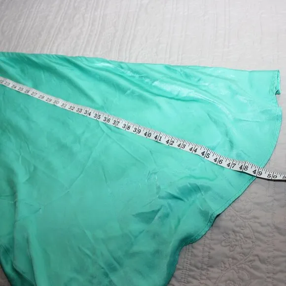 Bardot Womens Melinda Slip Dress Aqua Satin Tie Back Size 6 Adjustable Straps