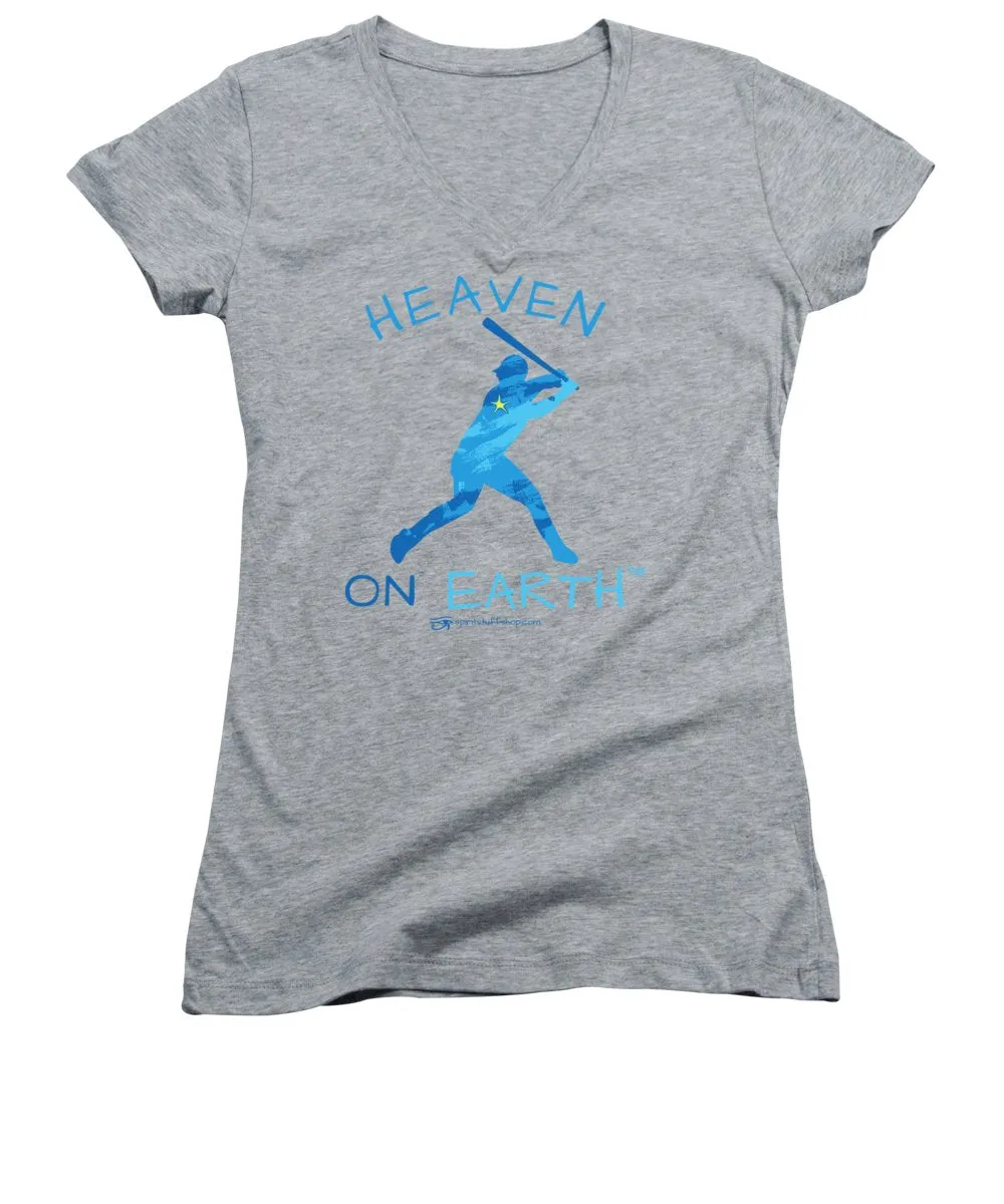 Baseball Heaven On Earth - Women's V-Neck