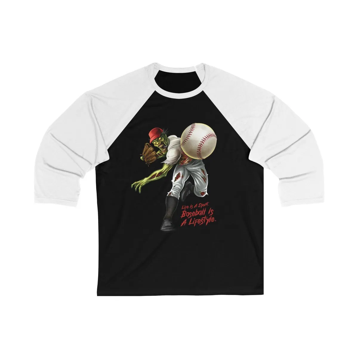 Baseball Pitcher 3/4 Sleeve Baseball Graphic T-Shirt