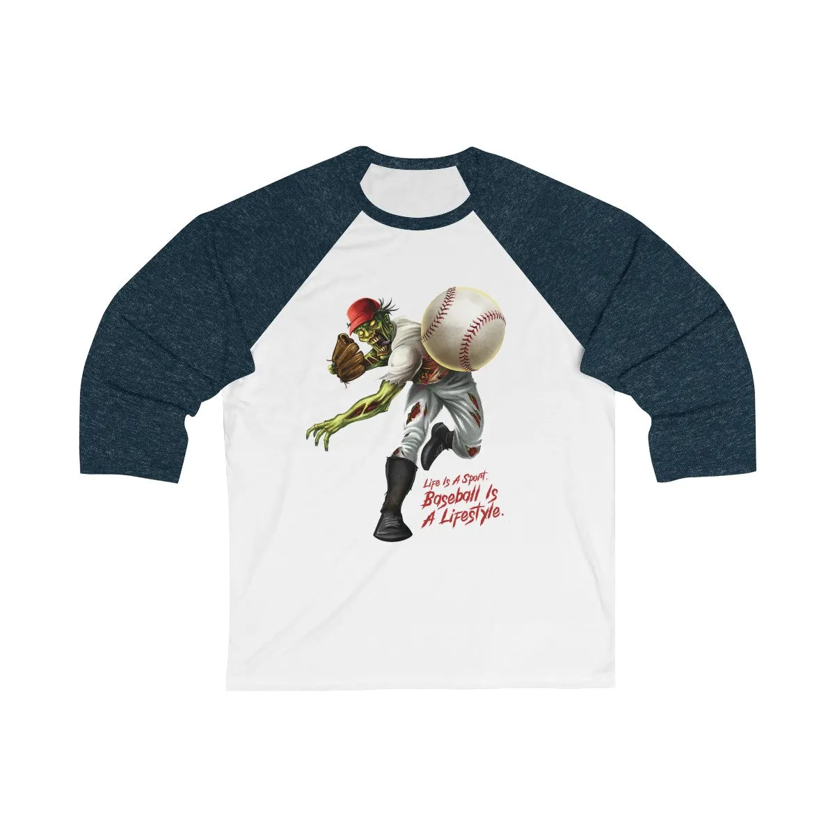 Baseball Pitcher 3/4 Sleeve Baseball Graphic T-Shirt