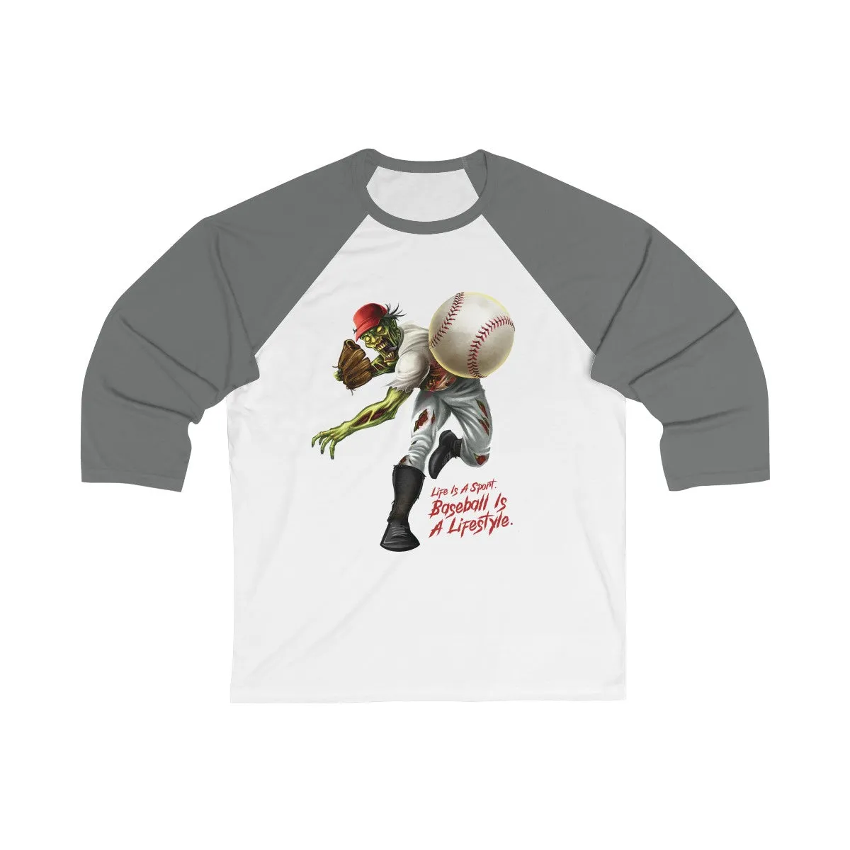 Baseball Pitcher 3/4 Sleeve Baseball Graphic T-Shirt