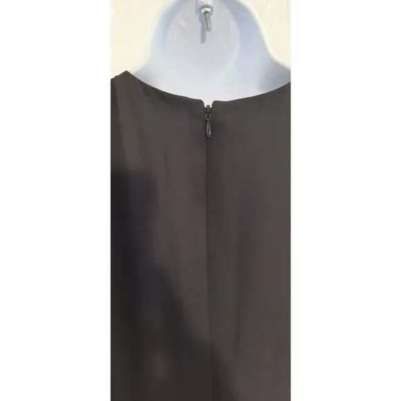 BCBGMAXAZRIA Callie Maxi Dress Size 0 Black Flutter Sleeve V Neck Slit Front