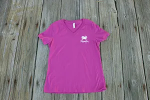 Berry V-Neck Short Sleeve