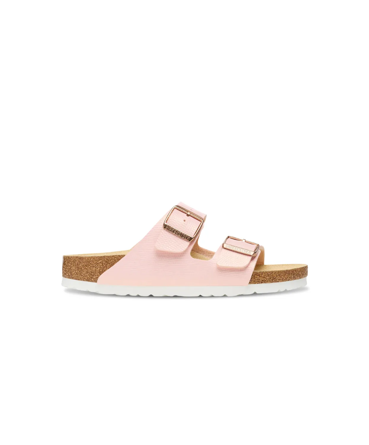 Birkenstock Arizona Shiny Embossed Birko-Flor Light Rose Sandals