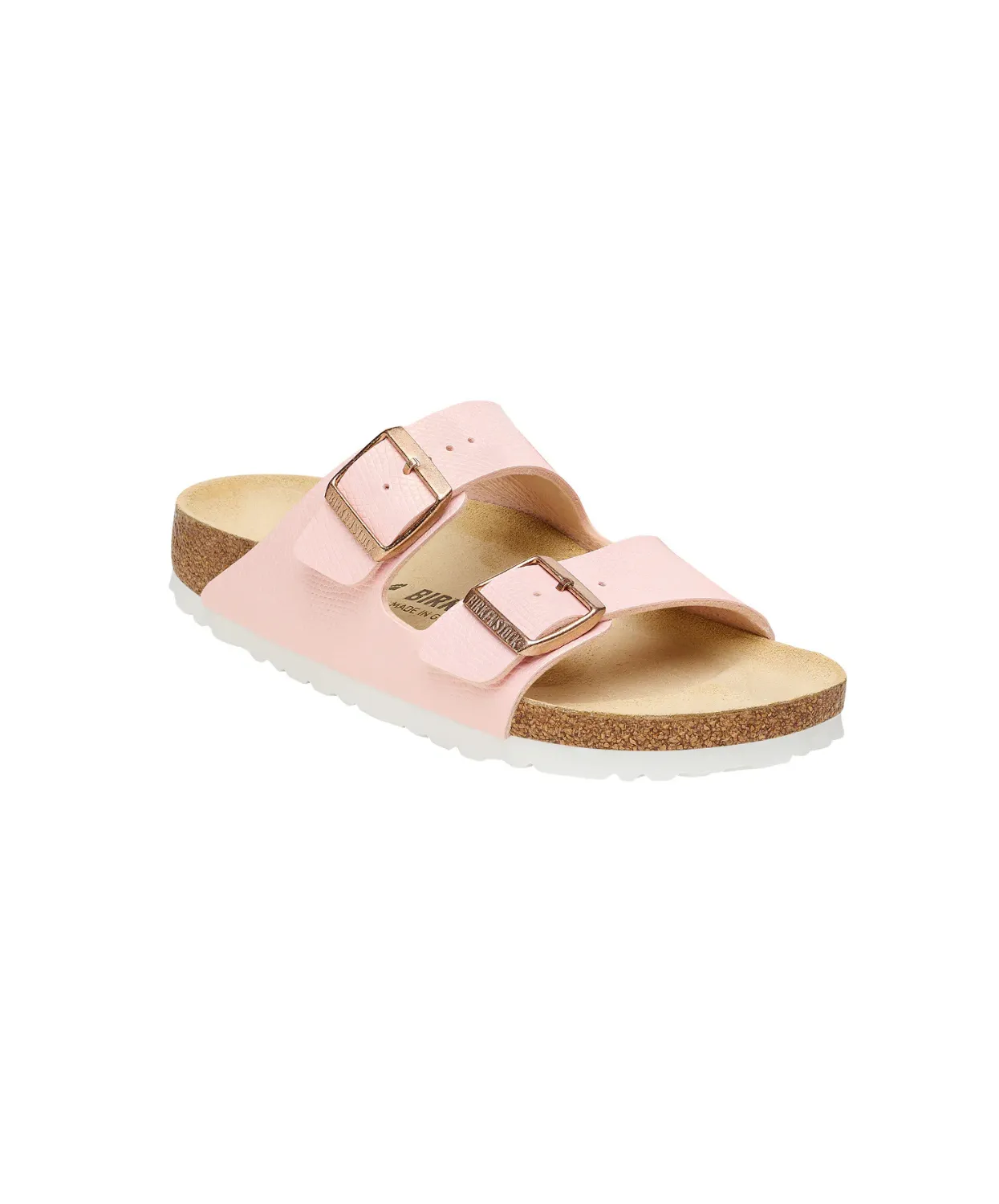 Birkenstock Arizona Shiny Embossed Birko-Flor Light Rose Sandals