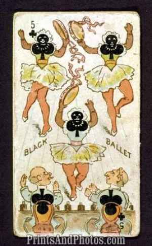 Black Ballet Playing Cards Print  4550