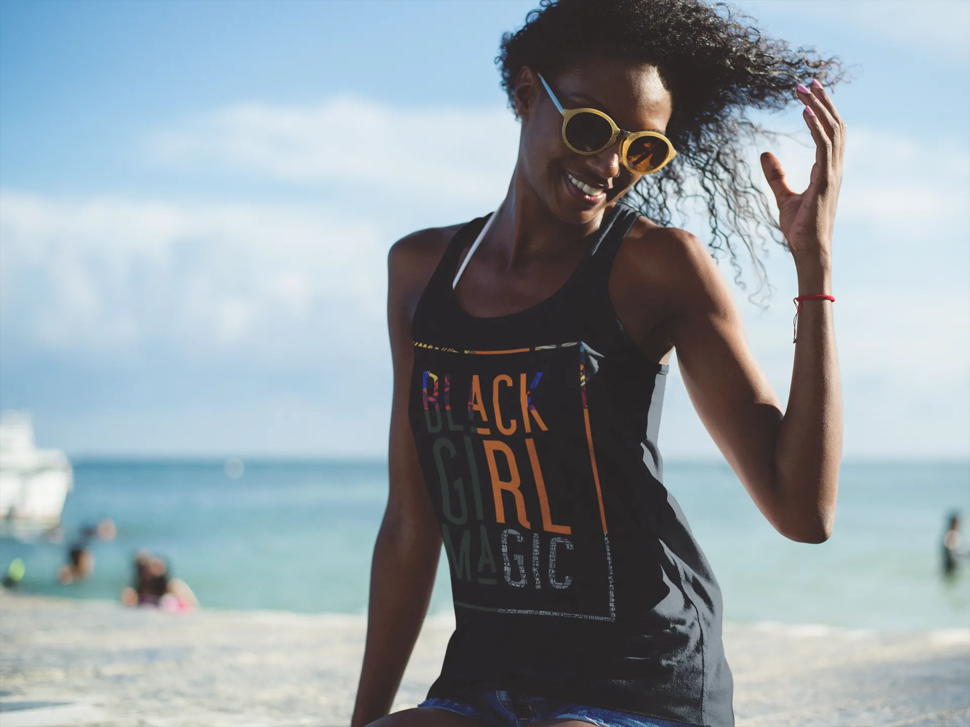 BLACK GIRL MAGIC Women's Racerback Tank