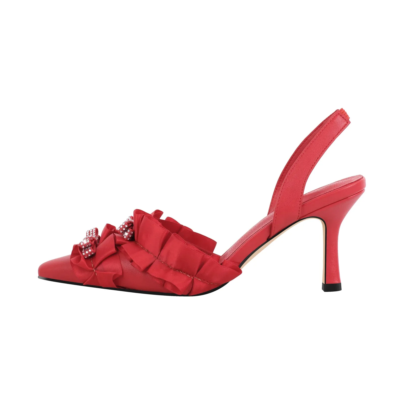 Bow Pointed Toe Slingback Strap Sandals