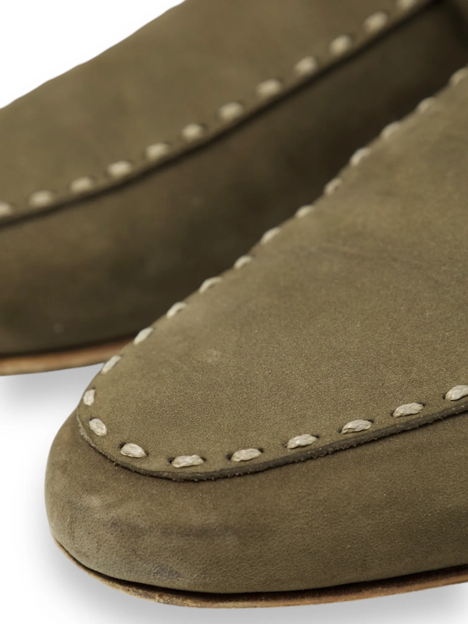 Brioni Olive Green Nubuck Leather Loafer