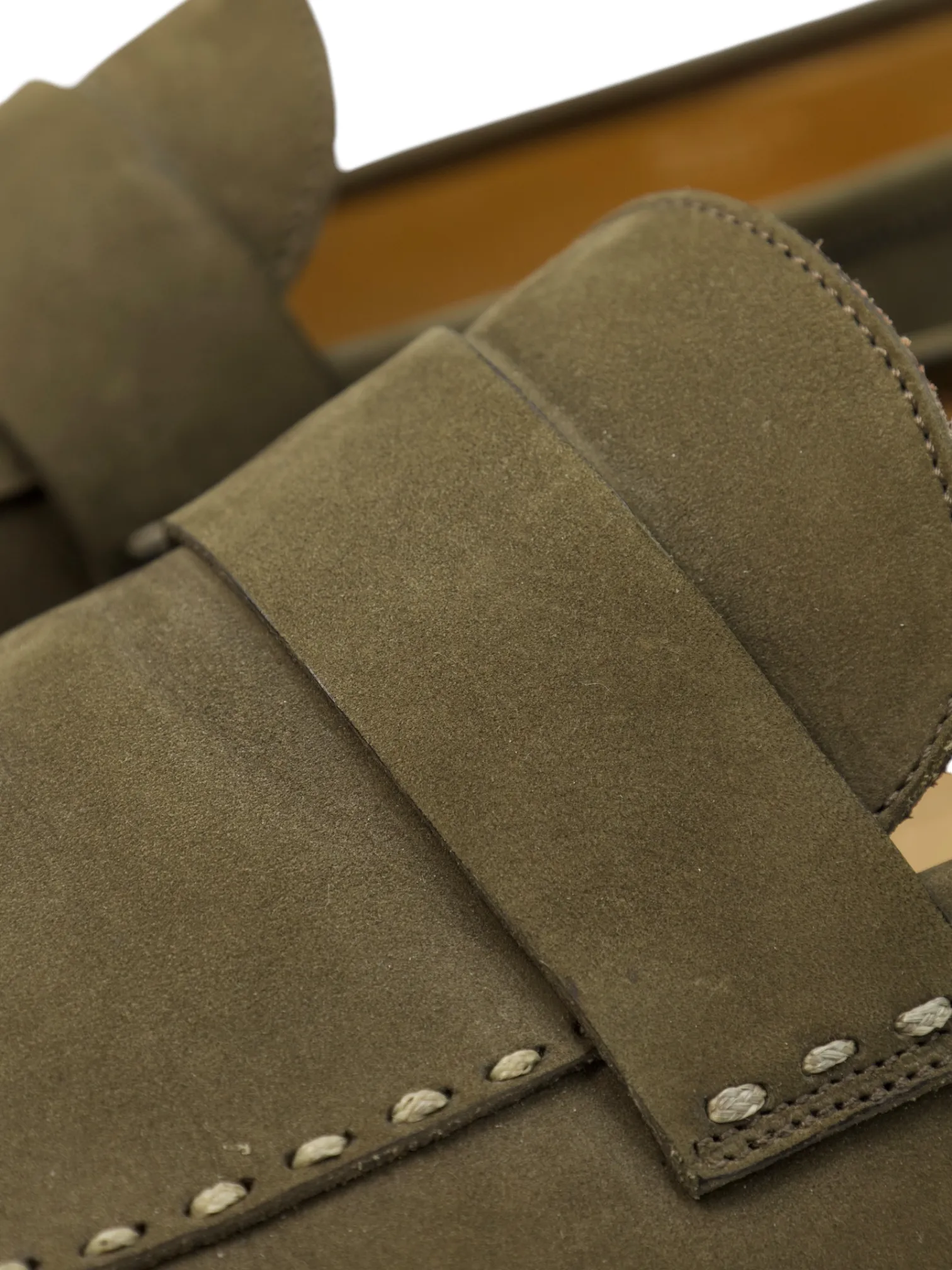 Brioni Olive Green Nubuck Leather Loafer