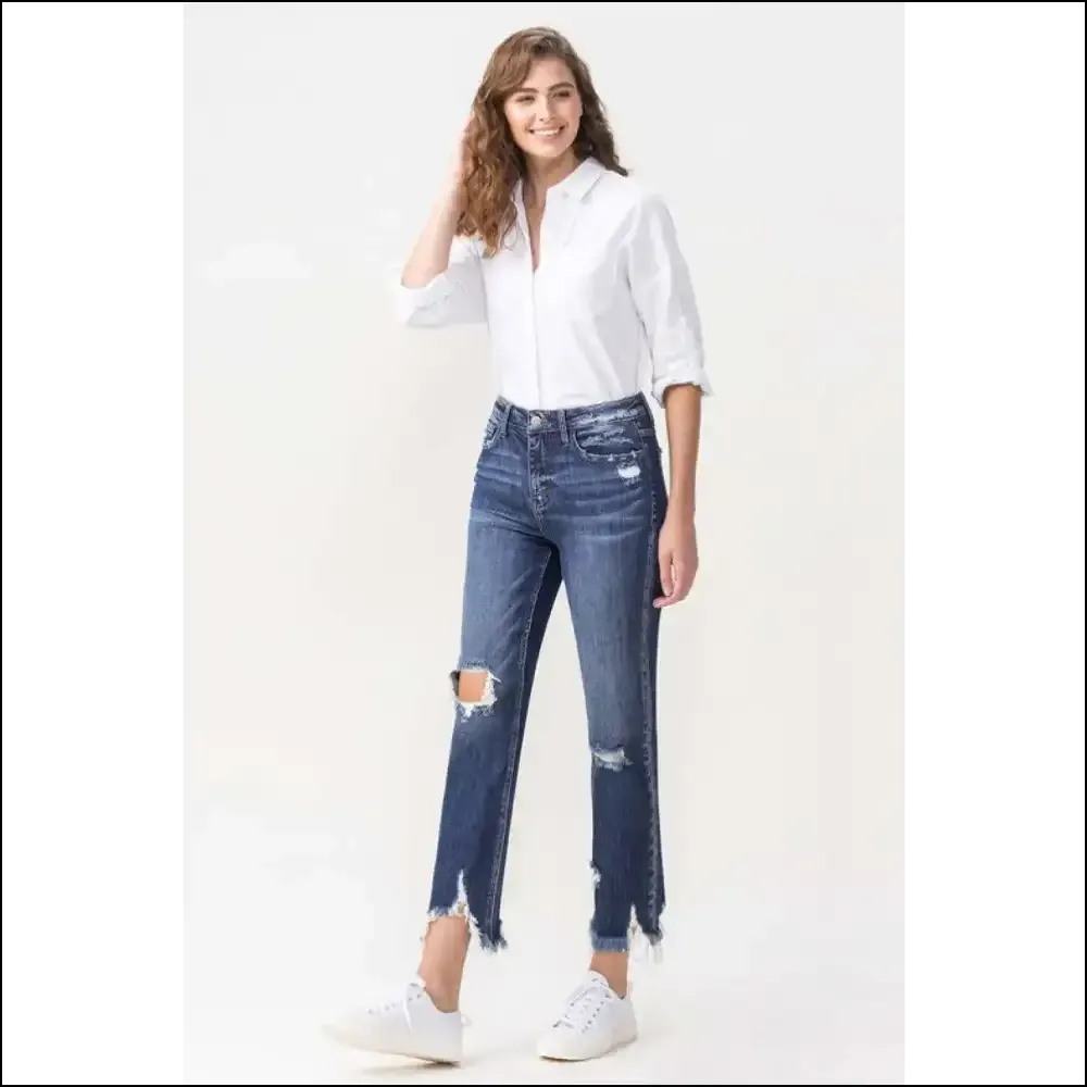Buckle Up for the Lovervet Jackie High Rise Crop Straight Jeans Adventure!