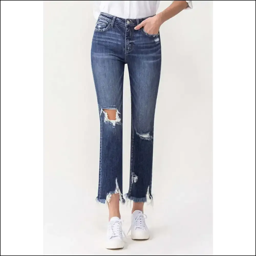 Buckle Up for the Lovervet Jackie High Rise Crop Straight Jeans Adventure!