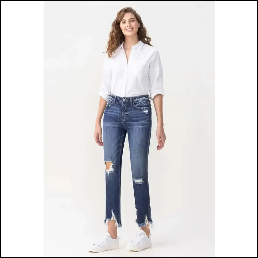Buckle Up for the Lovervet Jackie High Rise Crop Straight Jeans Adventure!