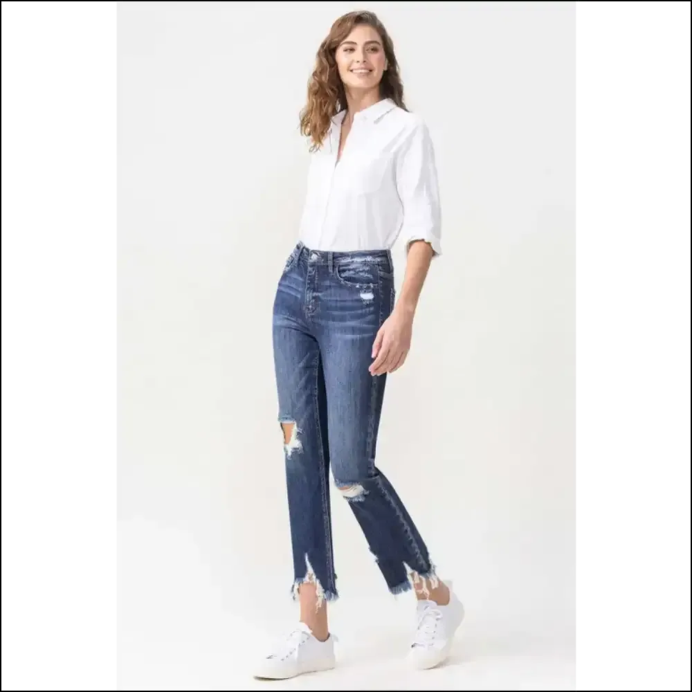 Buckle Up for the Lovervet Jackie High Rise Crop Straight Jeans Adventure!