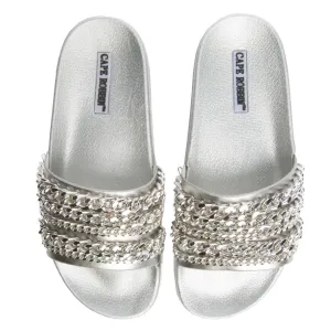Cape Robbin Moira-18 Silver Slides Silver