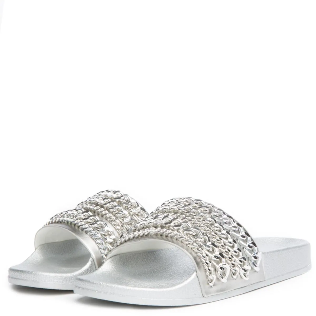 Cape Robbin Moira-18 Silver Slides Silver