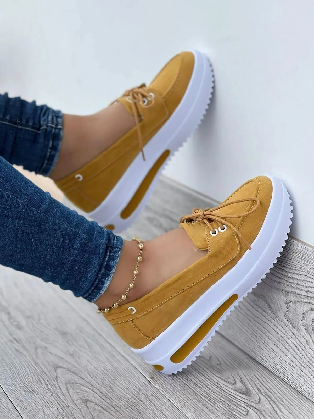 Casual Pu Leather Platform Shoes