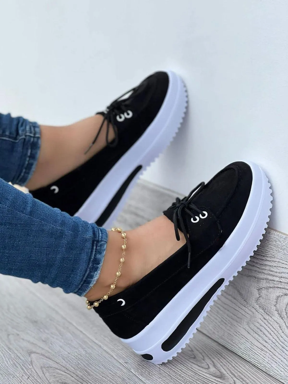 Casual Pu Leather Platform Shoes
