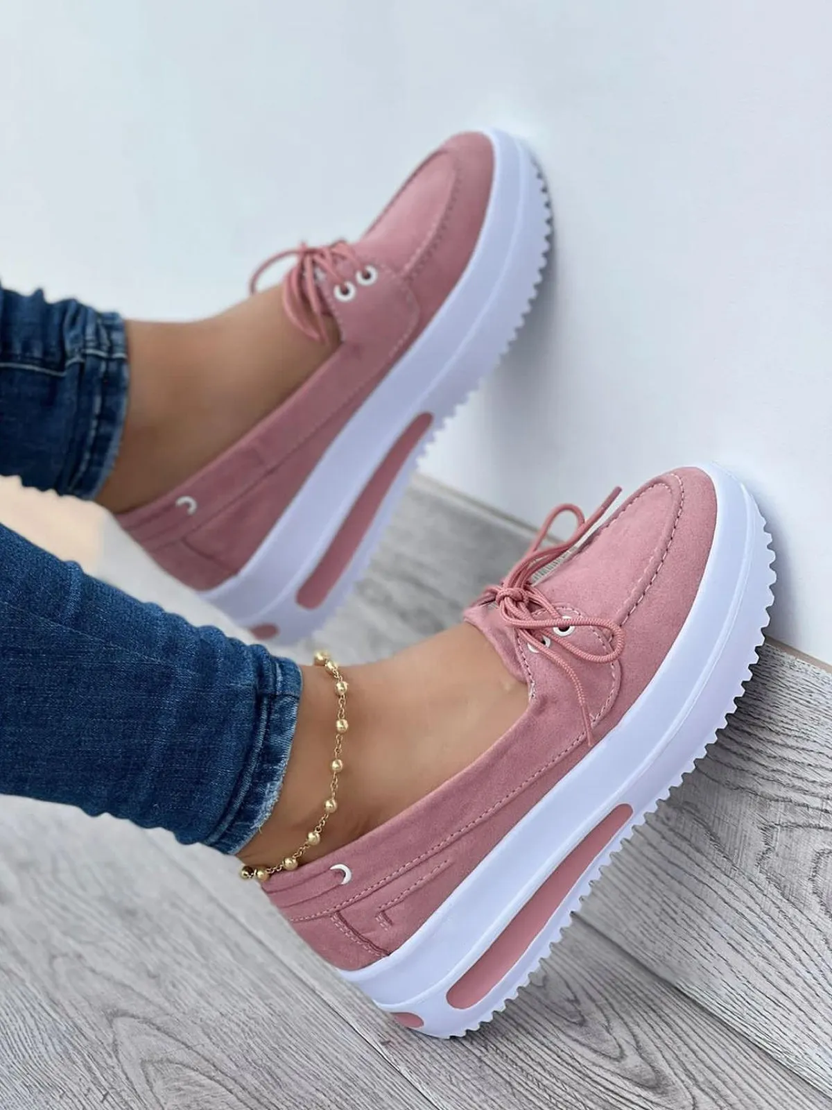Casual Pu Leather Platform Shoes