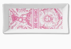 Ceramic Serving Tray - Pink Toile