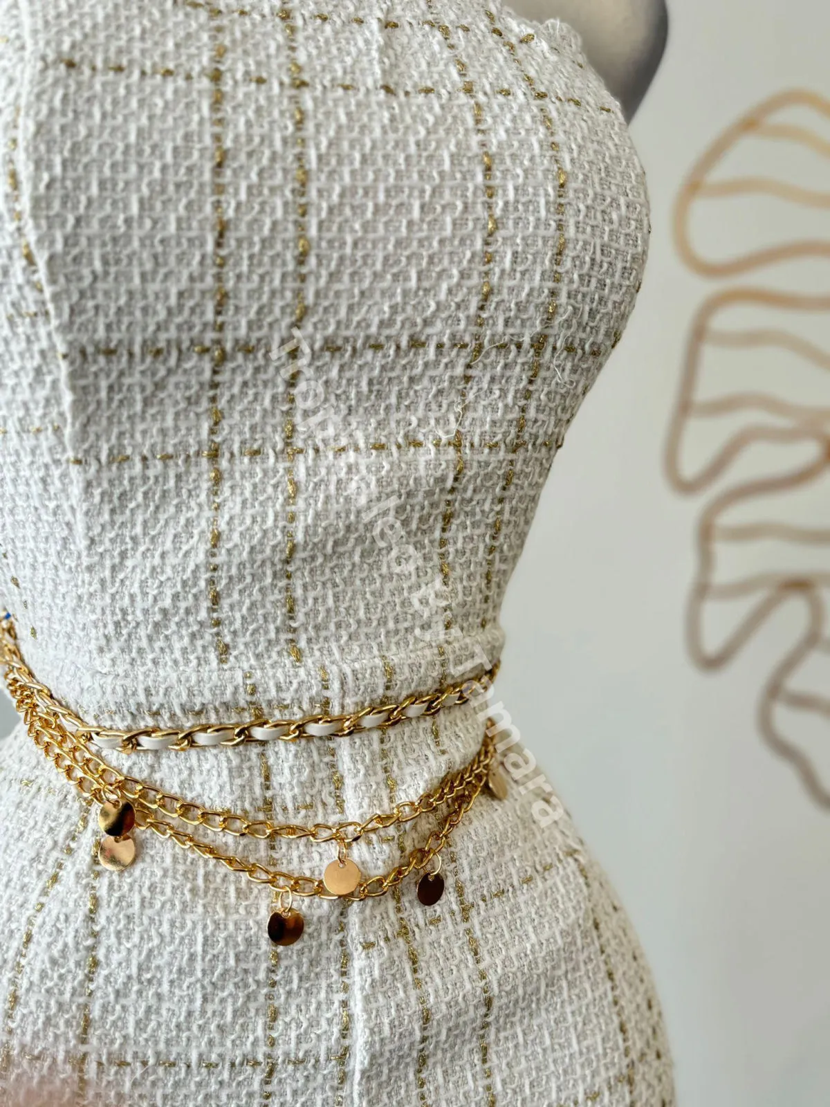 Chic Gold Romper Set