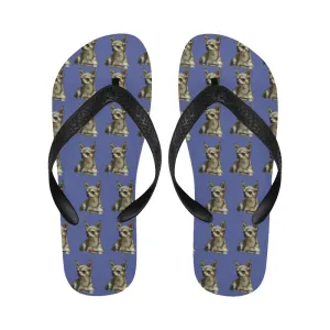 Chihuahua Flip Flops - Blue
