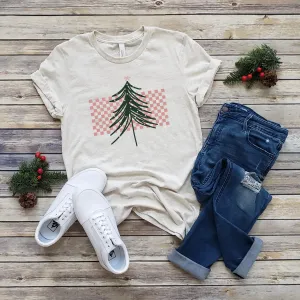 CHRISTMAS TREE CHECKERS TEE