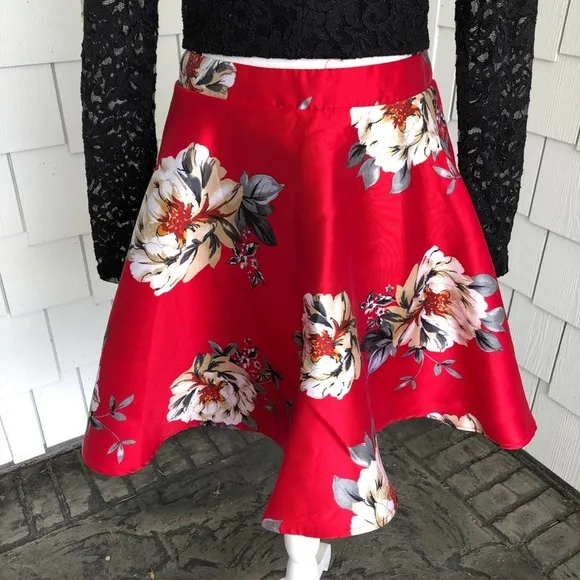 City Studio Women's Black/Red Top/Skirt Two Piece Mix &amp; Match Set sz Jr's 3
