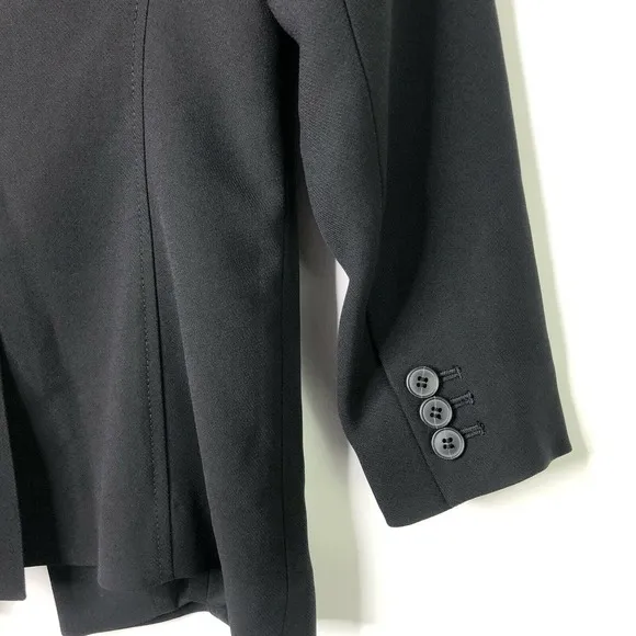 Club Monaco Classic Structured Blazer One Button Lined Career Black Size 00