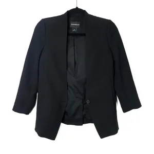 Club Monaco Classic Structured Blazer One Button Lined Career Black Size 00