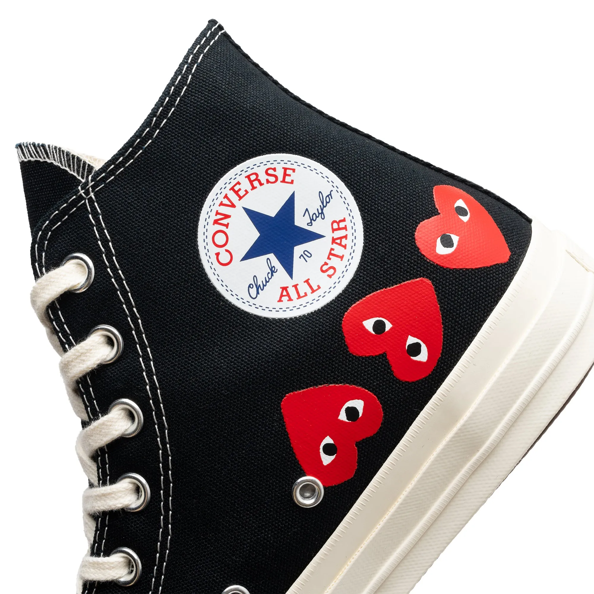 CT 70 Hi CDG Play Multi Heart A08147C Black
