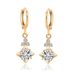 Cubic Zirconia & 18K Gold-Plated Botany Drop Earrings