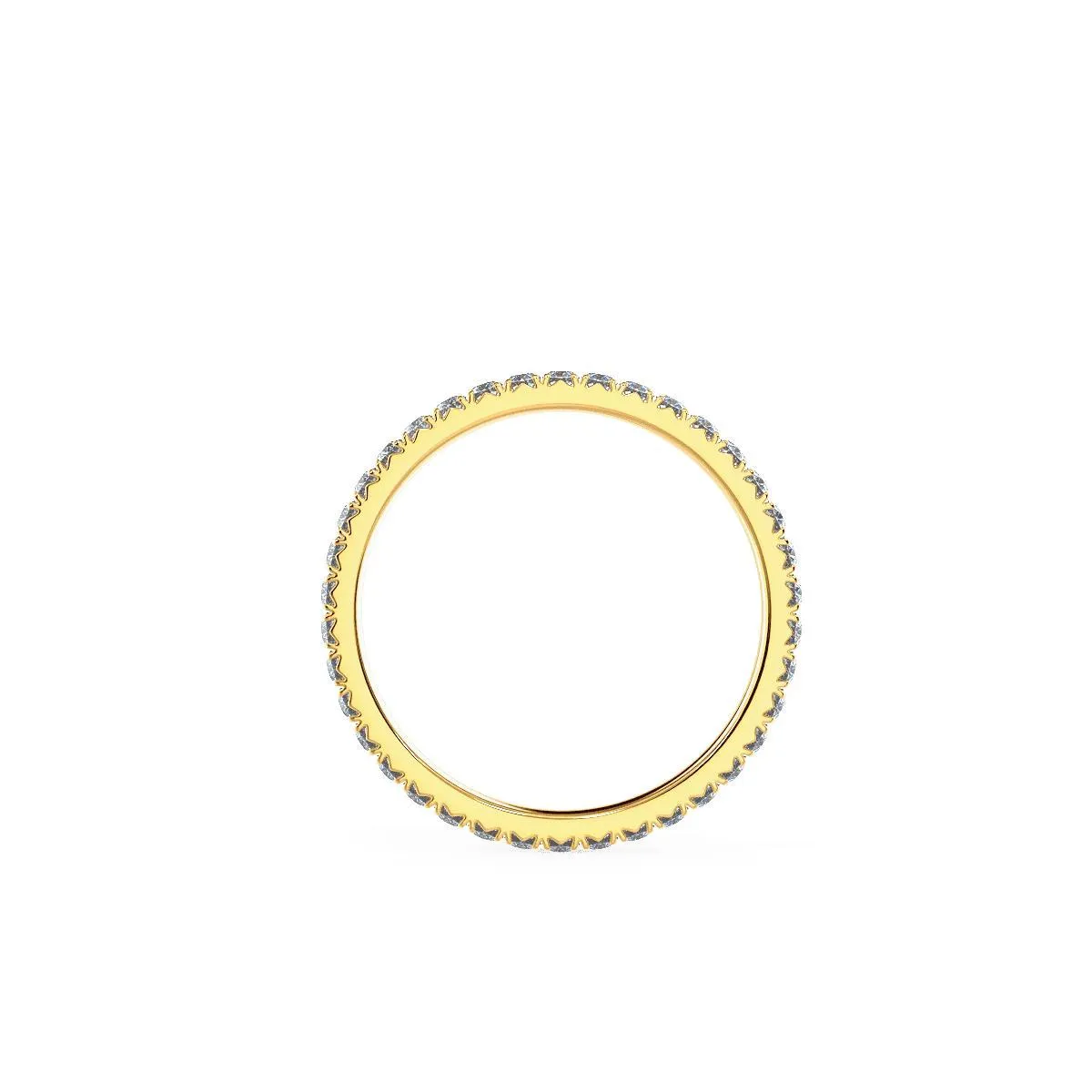 Custom Handmade 18K Gold Round Diamond Eternity Band