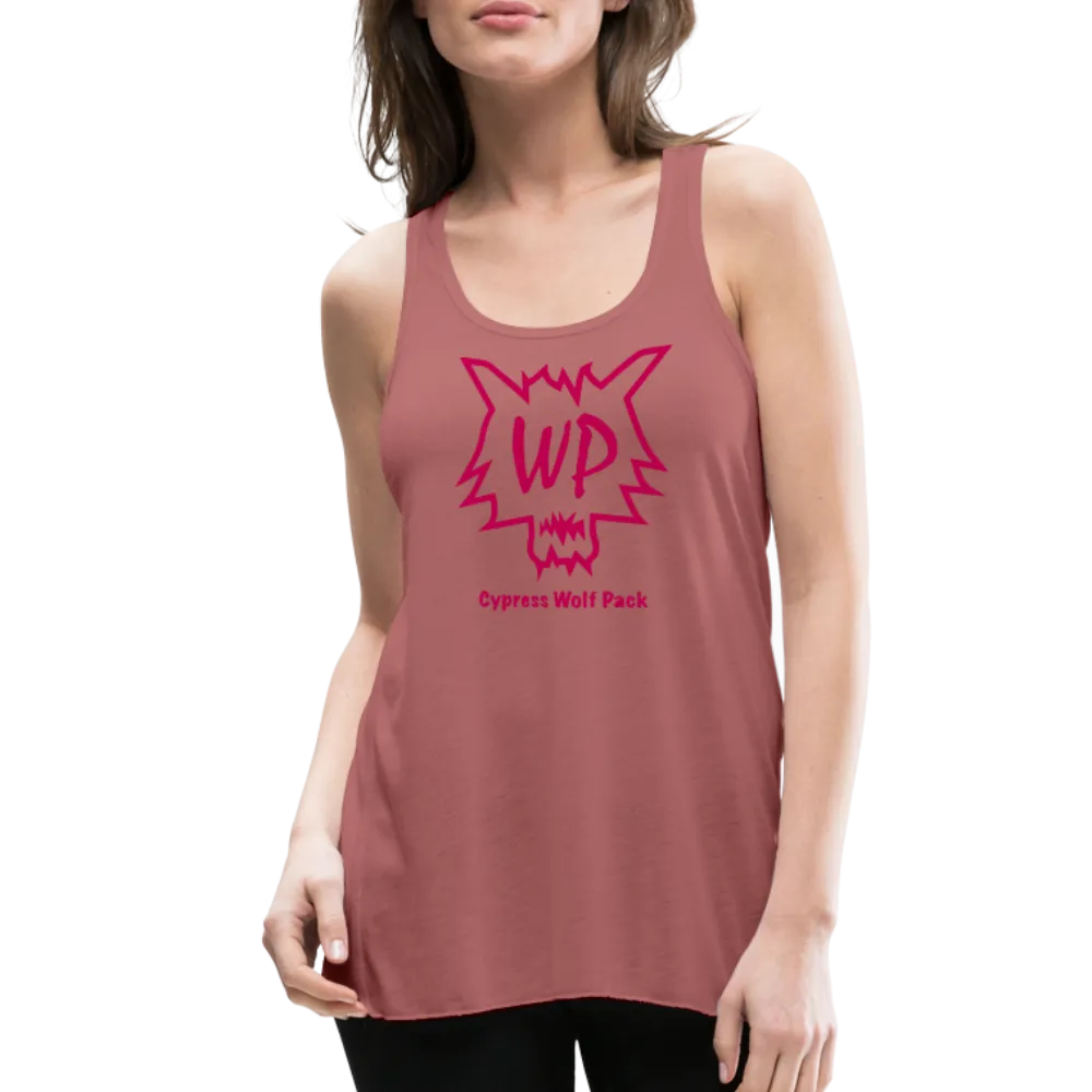 Cypress Wolf Pack Pink- Women's Flowy Tank Top by Bella