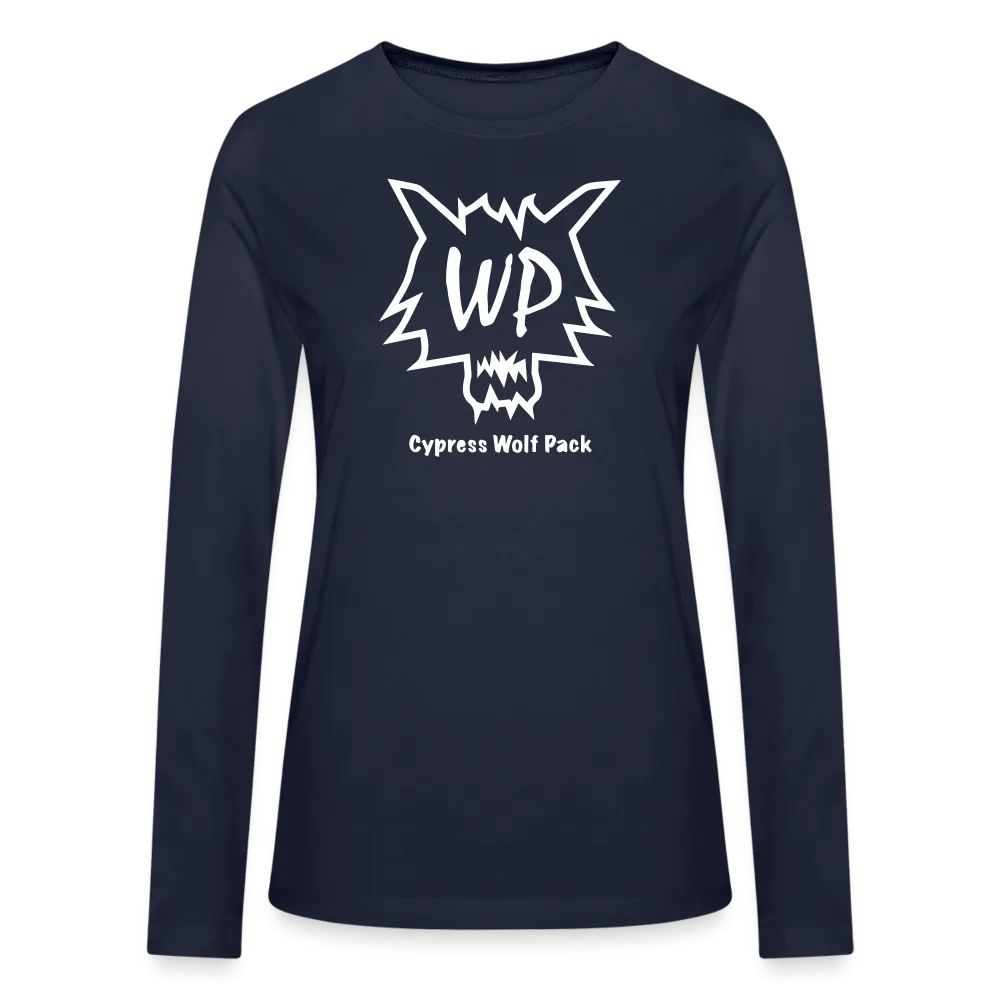Cypress Wolf Pack White- Bella   Canvas Women's Long Sleeve T-Shirt