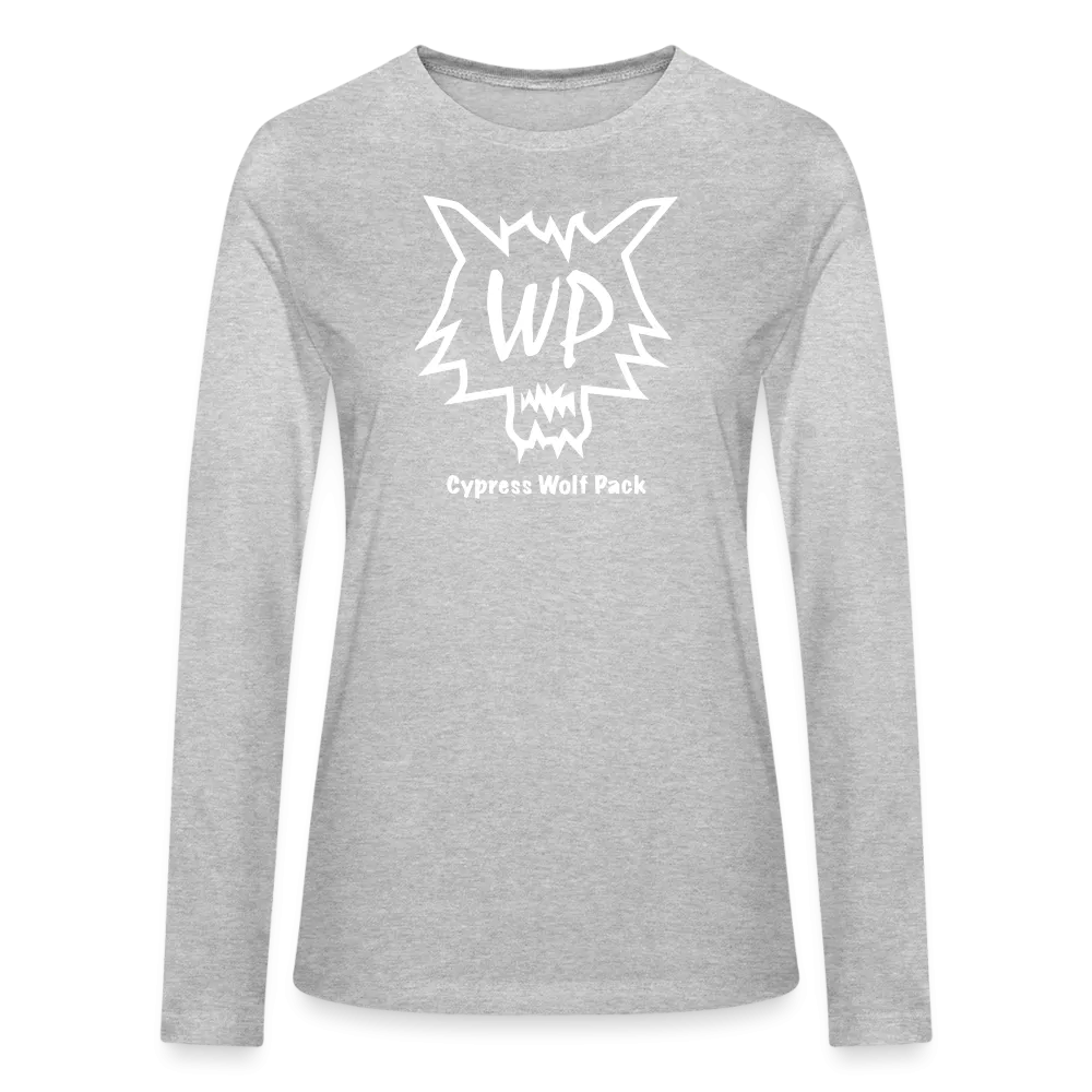 Cypress Wolf Pack White- Bella   Canvas Women's Long Sleeve T-Shirt