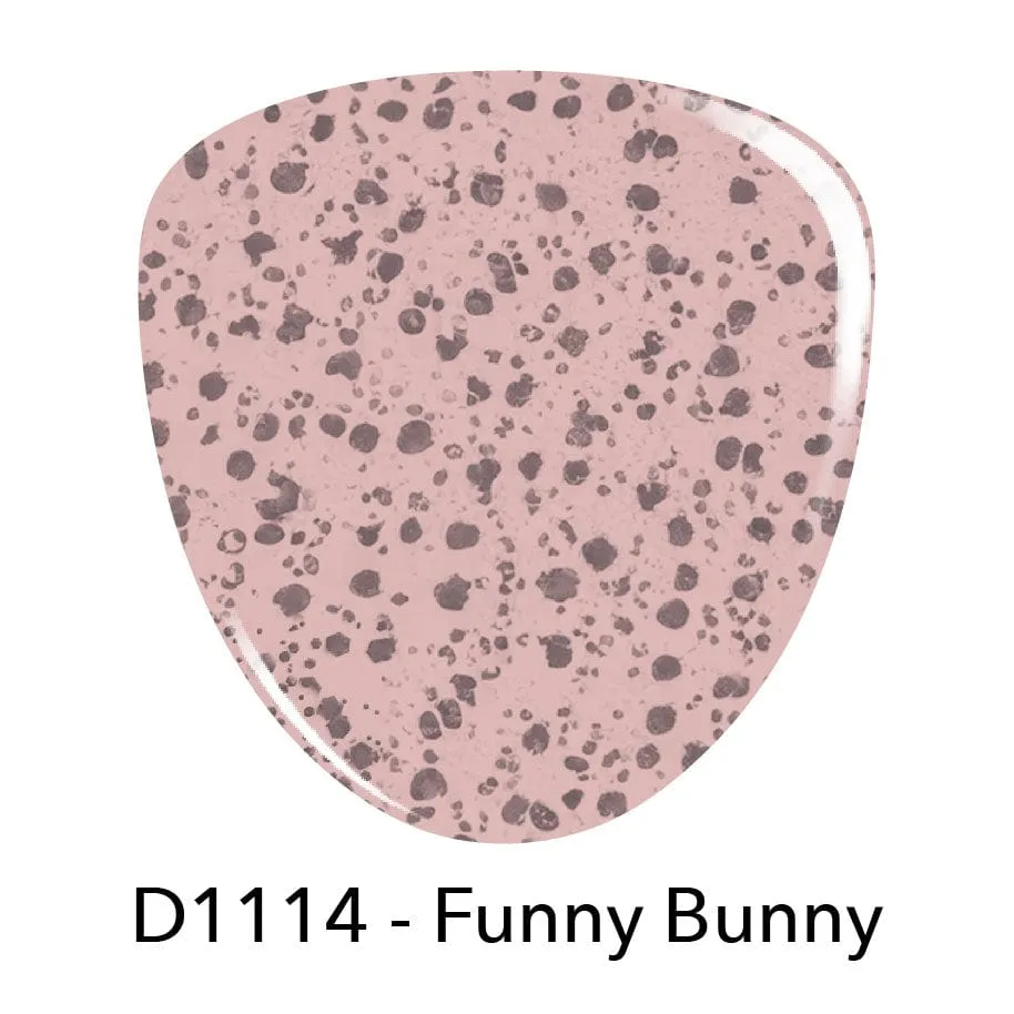 D1114 Funny Bunny Pink Speckled Dip Powder