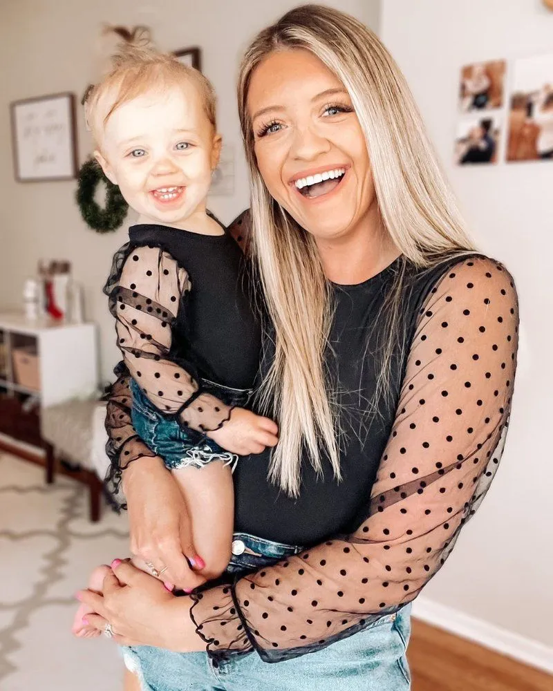 Destinee Sheer Dot Sleeve Top & Leotard - Black