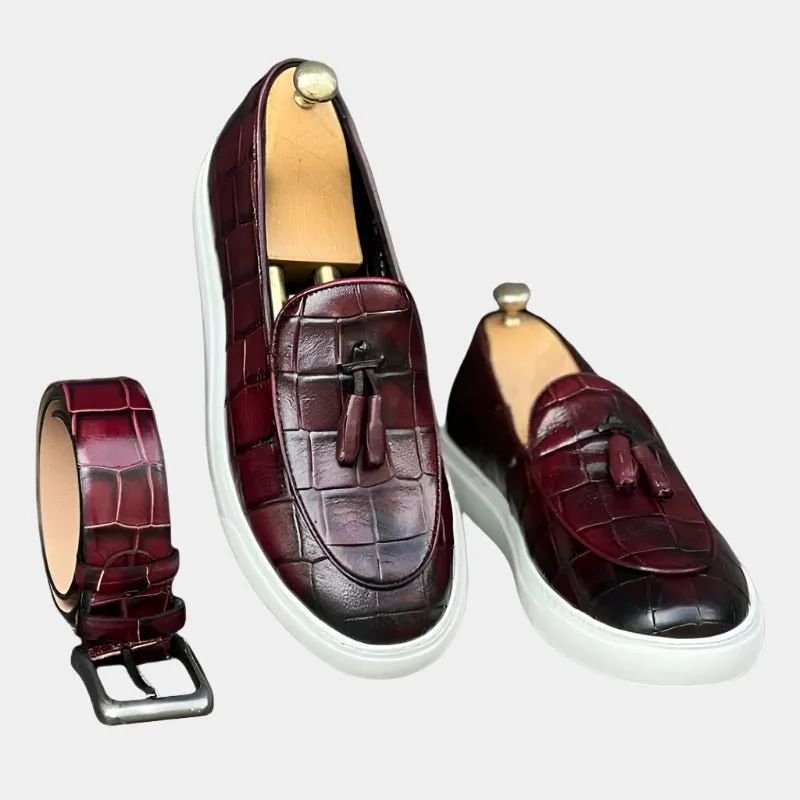Domoir | Crocodile Leather Loafers