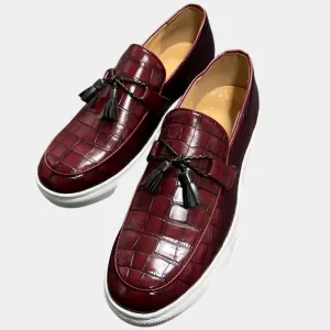 Domoir | Crocodile Leather Loafers