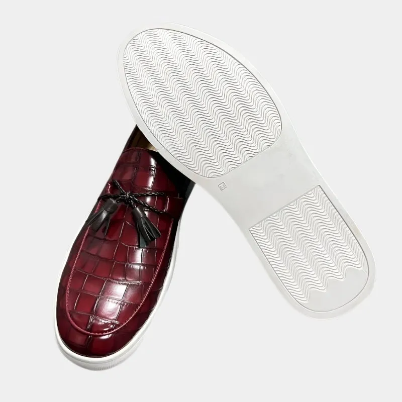 Domoir | Crocodile Leather Loafers