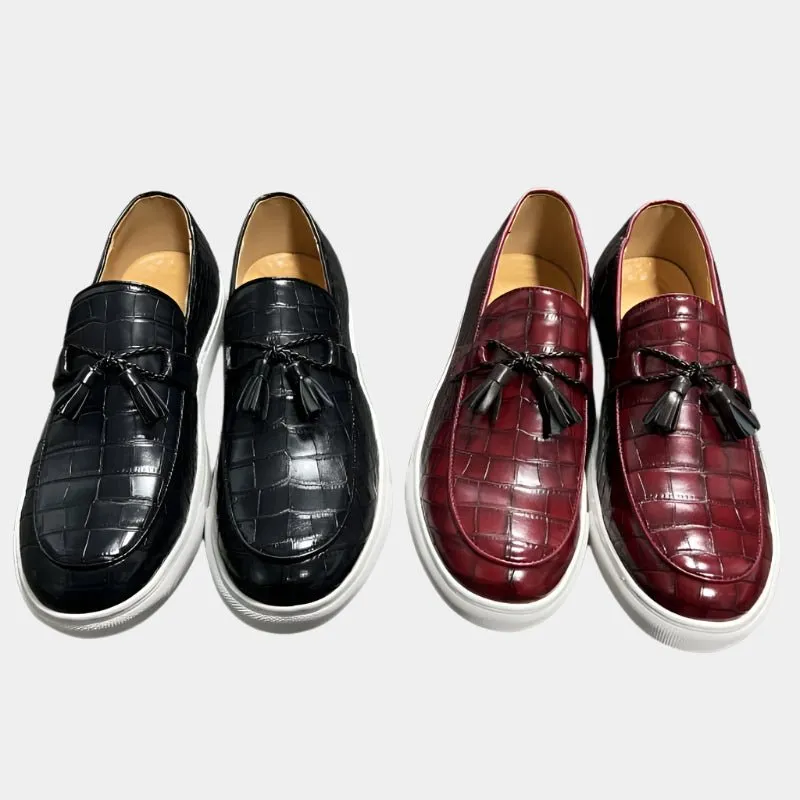 Domoir | Crocodile Leather Loafers