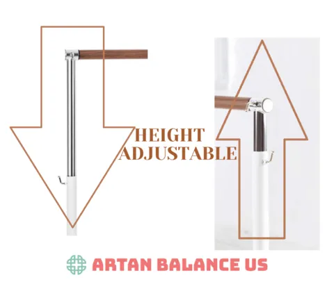 Double Bar Barre - Curved Legs White Coffee - PINEWOOD BAR