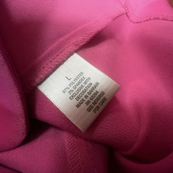 Dressbarn,Woman,Black skirt Long suit,Pink Jacket,Sz L,Buttons,Kerchief Floral.!