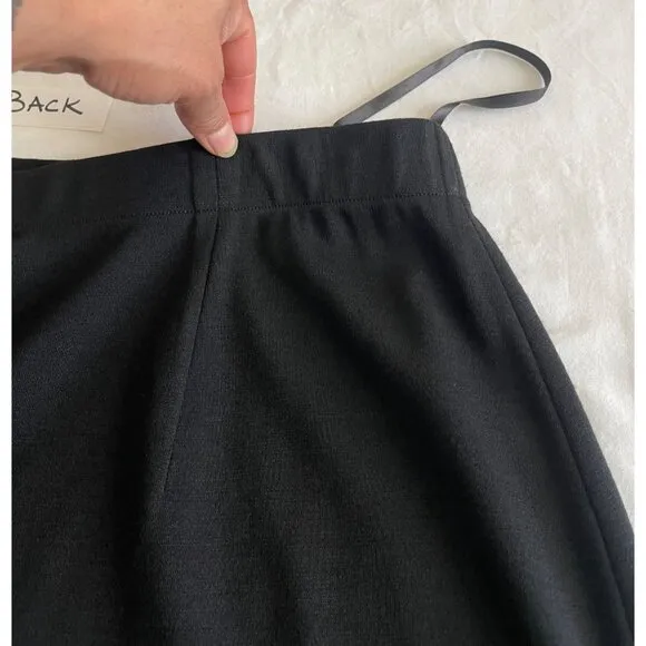 Eileen Fisher Women's Pull-On Elastic Waist Midi Skirt Black
