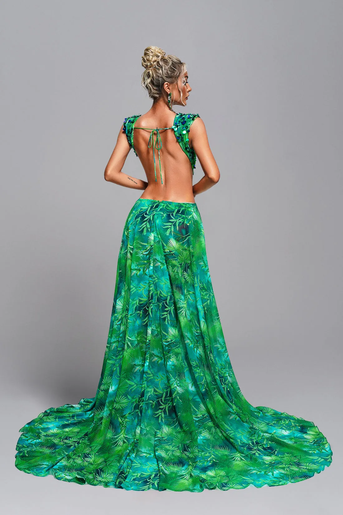 Eileen printed long dress