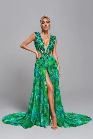 Eileen printed long dress
