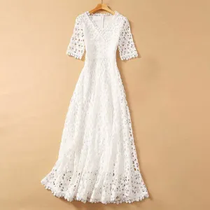 Elegant White Dress For Women